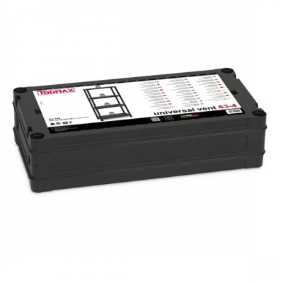 Стелаж Plastmeccanica Universal Vent пластиковий 5 полиць 60х30х180 см чорний (5137)