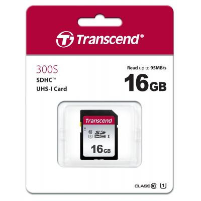 Карта пам&#039;яті Transcend 16GB SDHC class 10 UHS-I U1 (TS16GSDC300S)