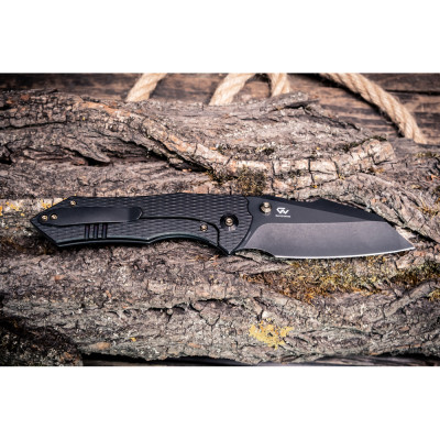 Ніж Weknife High-Fin XL, Darkwash, чорний титан (WE24010-1)