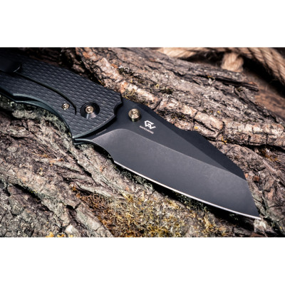 Ніж Weknife High-Fin XL, Darkwash, чорний титан (WE24010-1)