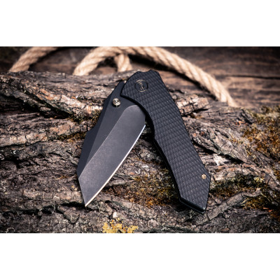 Ніж Weknife High-Fin XL, Darkwash, чорний титан (WE24010-1)