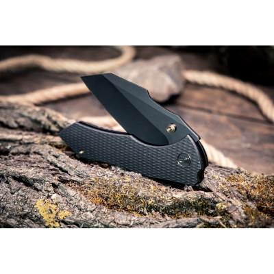 Ніж Weknife High-Fin XL, Darkwash, чорний титан (WE24010-1)