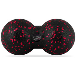 Масажний м'яч PowerPlay PP-4352 Epp foam peanut ball (d8х16cm) Чорно/Червоний (PP_4352_Red_8*16)
