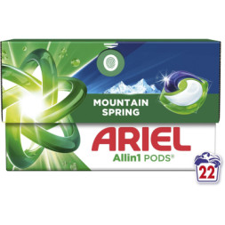 Капсули для прання Ariel Pods All-in-1 Гірське джерело 22 шт. (8700216765466)
