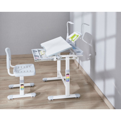 Парта зі стільцем FunDesk Bellissima grey (221918)