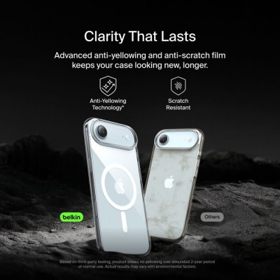 Чохол до мобільного телефона Belkin Magnetic Protective Clear iPhone Air (MSA033HQCL)