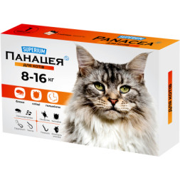 Таблетки для тварин Superium Панацея для котів 8-16 кг (4823089348742)