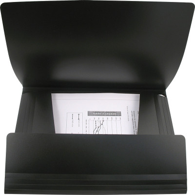 Папка на резинках Axent A4 500 мкм black (1508-01-A)