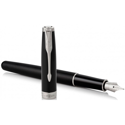 Ручка пір&#039;яна Parker SONNET 17 Matte Black Lacquer CT  FP F (84 911)