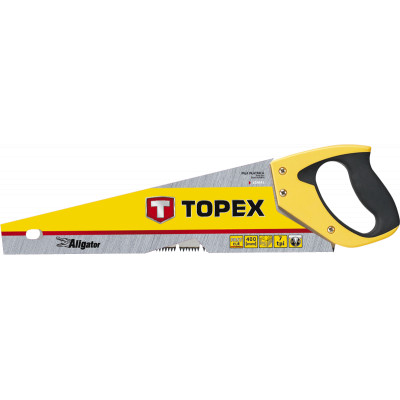 Ножівка Topex по дереву, 450 мм, &quot;Aligator&quot;, 7TPI (10A446)