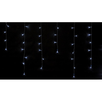 Гірлянда Delux ICICLE С 100LED 3.2х0.7 м Білий/Прозорий IP20 (90015252)