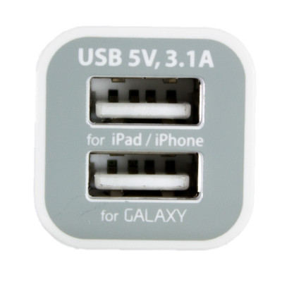 Зарядний пристрій PowerPlant 2*USB, 3.1A (DV00DV5036)