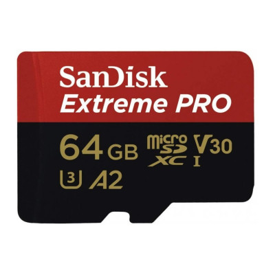 Карта пам&#039;яті SanDisk 64GB microSDXC class 10 UHS-I U3 Extreme Pro V30 (SDSQXCU-064G-GN6MA)