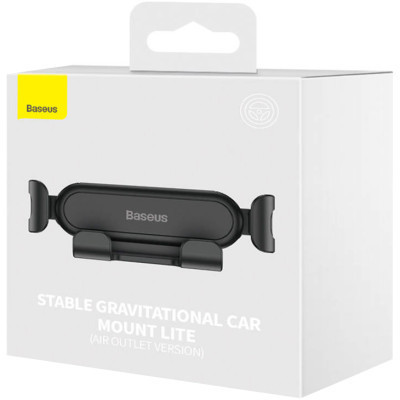 Універсальний автотримач Baseus Stable Gravitational Car Mount Lite (Air Outlet Version) (SUWX010001)