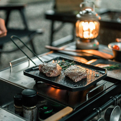 Сковорода туристична Naturehike -гриль зі складною ручкою CNK2300CJ016 алюміній (6976023925177)