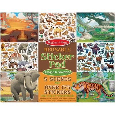 Набір для творчості Melissa&amp;Doug Набір багаторазових наліпок Джунглі і Савана (MD30502)