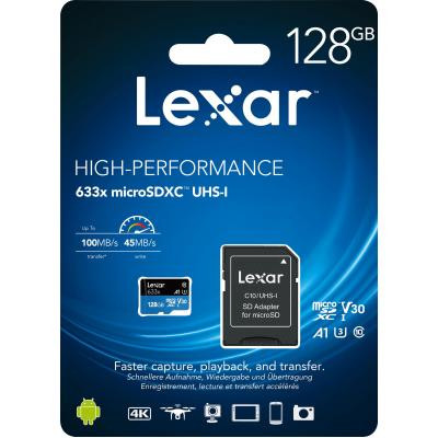 Карта пам&#039;яті Lexar 128GB microSDXC class 10 UHS-I 633x (LSDMI128BB633A)