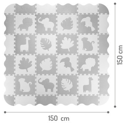 Дитячий килимок MoMi пазл Zawi 150 х 150 см Grey (MAED00013)