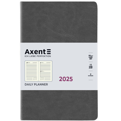 Тижневик Axent датований 2025 Partner City Soft 145х210 мм, сірий (8821-25-06-A)