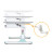 Парта Mealux Edmonton Multicolor Blue Lite (BD-610 W/MC + BL Lite)