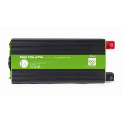 Автомобільний інвертор 12V/230V 1000W (2000W peak power) чиста синусоїда EnerGenie (EG-PWC-PS1000-01)