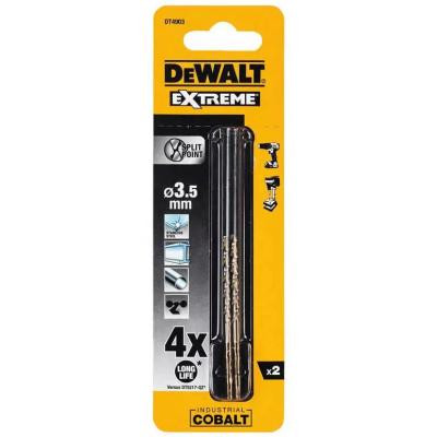Свердло DeWALT EXTREME INDUSTRIAL COBALT HSS-CO, 3,5 х 70 х 39 мм, 2 шт (DT4903)