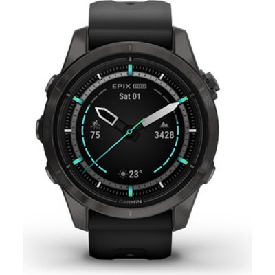 Смарт-годинник Garmin EPIX PRO (g2), 42mm, Saph, CrbnGry DLC Ti, Black, GPS (010-02802-15)