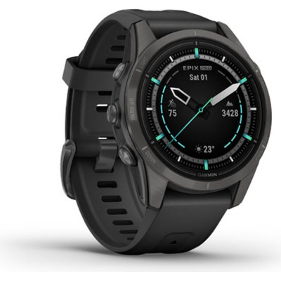 Смарт-годинник Garmin EPIX PRO (g2), 42mm, Saph, CrbnGry DLC Ti, Black, GPS (010-02802-15)