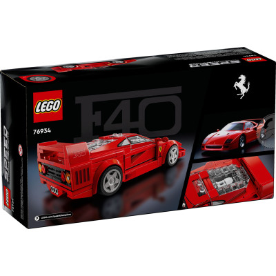 Конструктор LEGO Speed Champions Суперкар Ferrari F40, 318 деталей (76934)