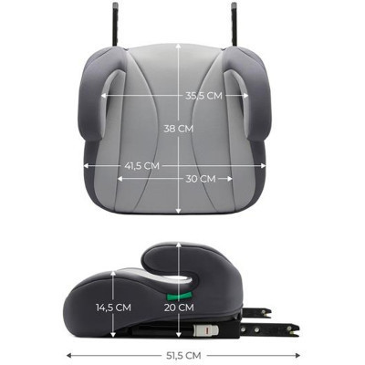 Автокрісло Kinderkraft бустер i-Boost Grey (KCIBOO00GRY0000) (5902533924806)