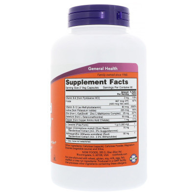 Мінерали Now Foods Комплекс для щитовидної Залози Thyroid Energy, 180 гелевих к (NOW-03369)