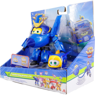 Трансформер Super Wings Transforming Джером і улюбленець (Jerome &amp; Pet) (EU770443)