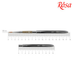 Пензлик для малювання Rosa Мікс соболь/синтетика круглий, TRAVEL BRUSH, LAKE 178, № 6 (4823098516774)