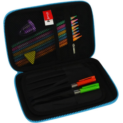 Пенал Cool For School з тисненням 1 відділення Чорний (QT-5661-Black)