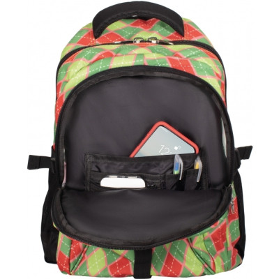 Рюкзак шкільний Cool For School 42 x 28 x 18 см 21 л Зелено-червоний (CF86305)