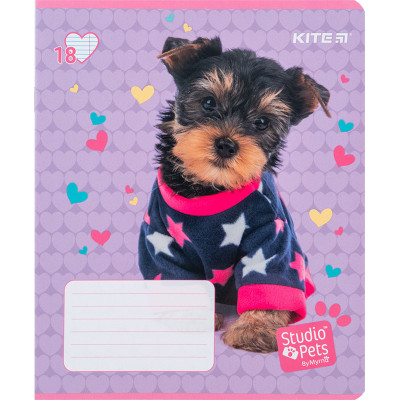 Зошит Kite Studio Pets 18 аркушів, лінія (SP24-237)