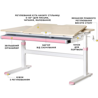 Парта Evo-kids TH-360 Lite Pink (TH-360 TG/PN Lite)