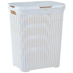 Кошик для білизни Алеана Ротанг Біла троянда 50 л (алн 1122098/біла роза)
