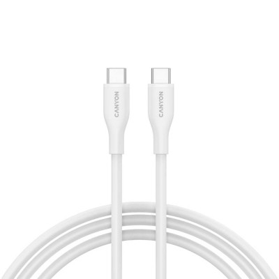 Дата кабель USB-C to USB-C 1.0m CC60SC10 60W Silicon White Canyon (CNS-CC60SC10W)