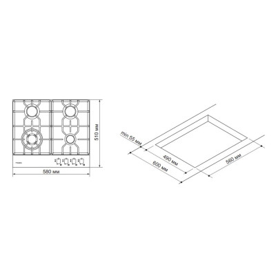 Варочна поверхня Pyramida PFE 643 BLACK LUXE