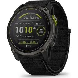 Смарт-годинник Garmin Enduro 3, Crbn Gry DLC Ti w/Blk Sport Loop Band, GPS (010-02751-01)