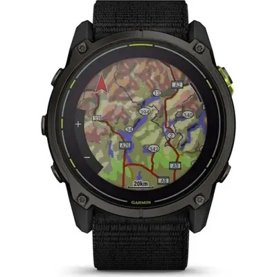 Смарт-годинник Garmin Enduro 3, Crbn Gry DLC Ti w/Blk Sport Loop Band, GPS (010-02751-01)