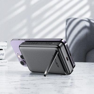Батарея універсальна Acefast Magnetic Wireless 10000mAh 20W PD, QC/3.0, QI 20W, M6 Black (6974316282600)