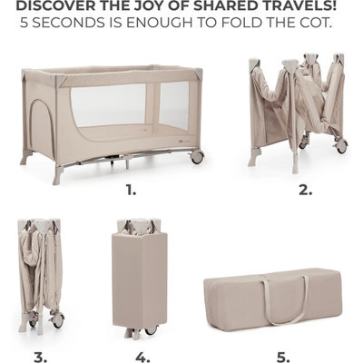 Дитячий манеж Kinderkraft Joy 2 Beige (5902533925124)