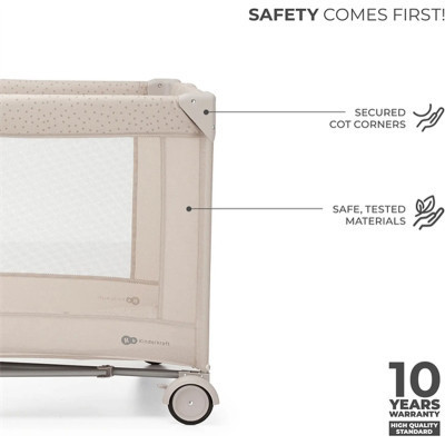 Дитячий манеж Kinderkraft Joy 2 Beige (5902533925124)