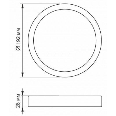Світильник Videx LED круглий накладний 18W 5000K (VL-DLRS-185)