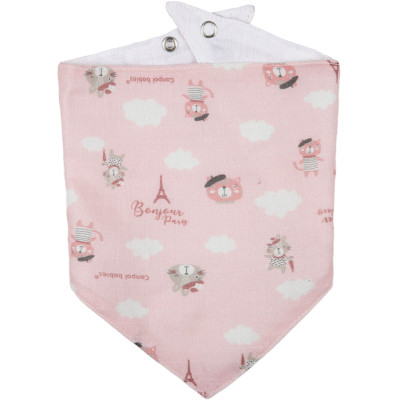 Слинявчик Canpol babies Bonjour Paris 2 шт Рожевий (26/900_pin)