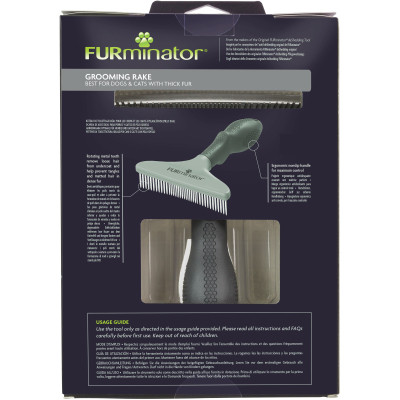 Гребінець для тварин FURminator NEW Граблі з обертовими зубцями (4048422141341)