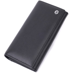 Гаманець ST Leather З натуральної шкіри Чорний (22513)