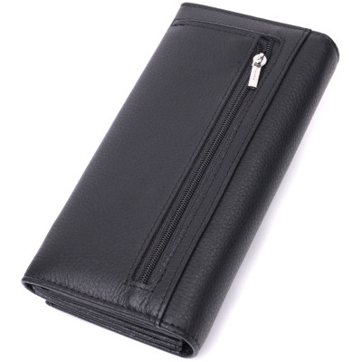 Гаманець ST Leather З натуральної шкіри Чорний (22513)